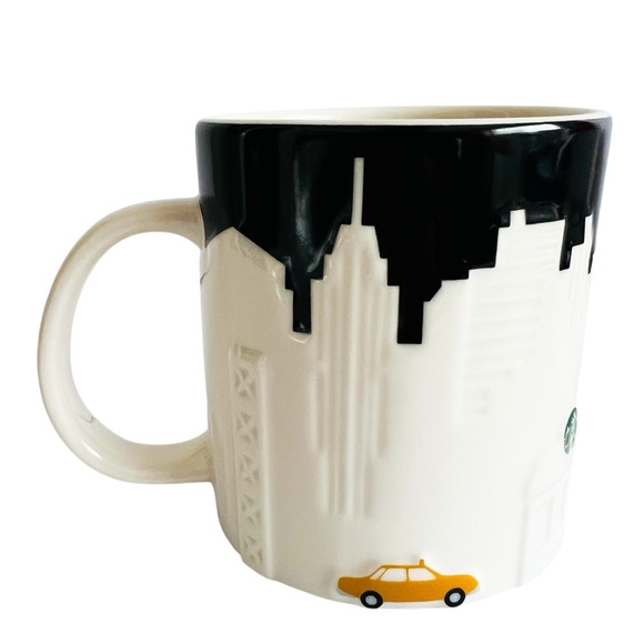 Starbucks New York City Collector Series 3D Skyline Taxi Cab Coffee Mug